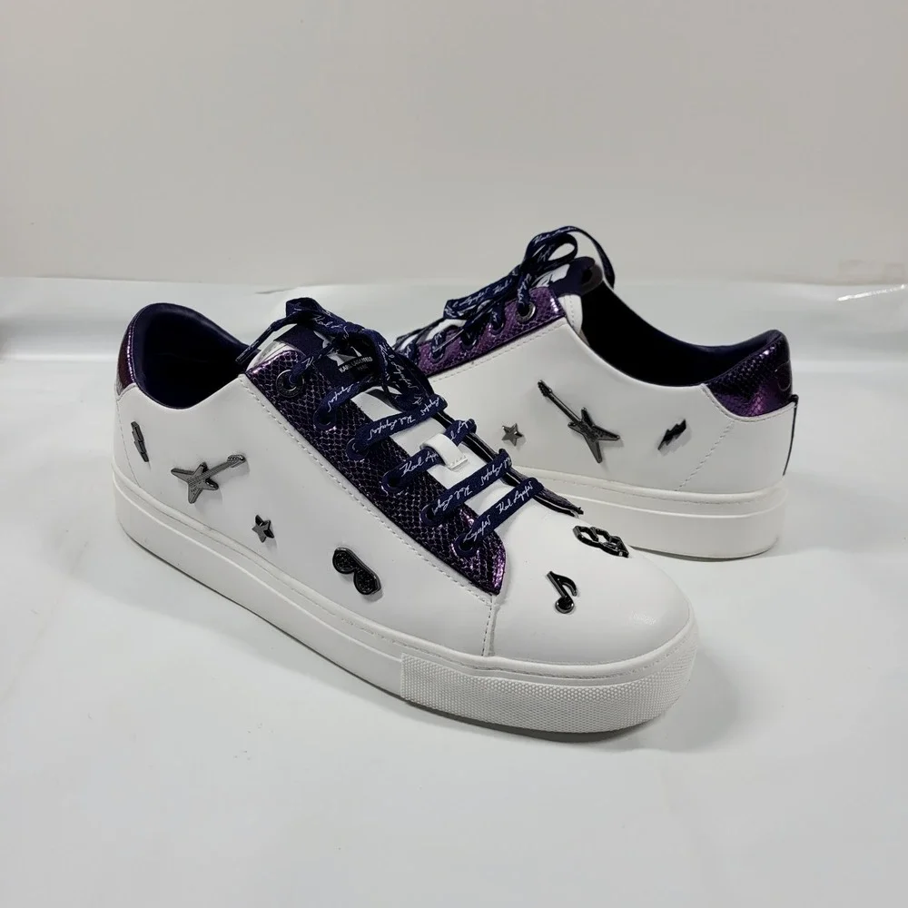 Womens Karl Lagerfeld Cate Rocker Platform Sneakers 11 W Pins Plum Purple 💜
